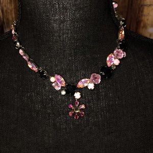 Pink and black necklace